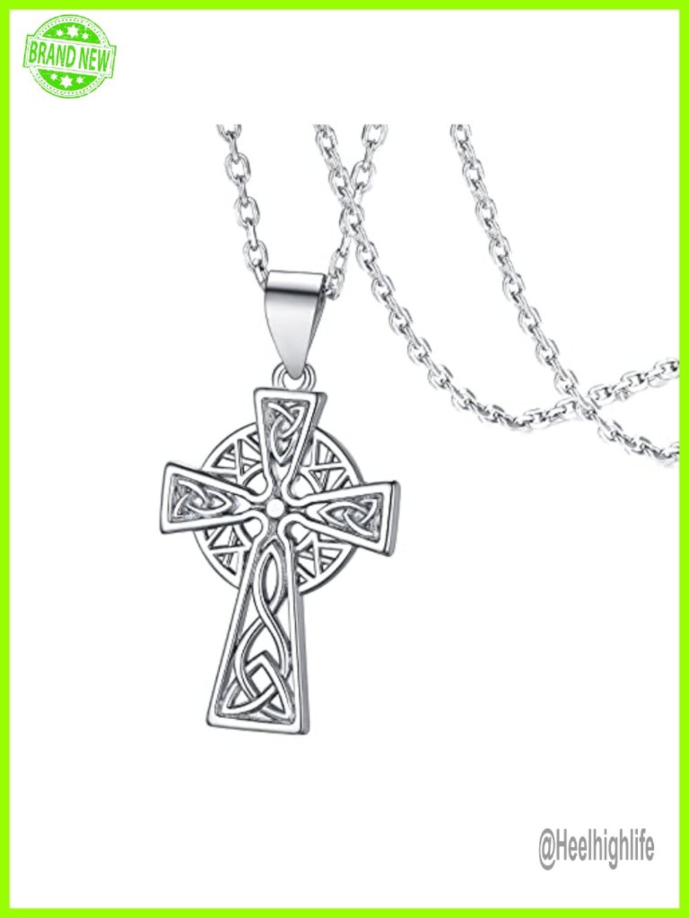 925 Sterling Silver Celtic Knot Necklace Rolo Chain Dainty Amulet Jewelry Gift